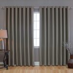 Best Home Fashion Premium Wide Width Thermal Insulated Blackout Curtain - Antique Bronze Grommet Top - Chocolate - 100_ W x 84_ L - (1 Panel)