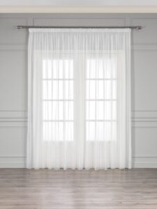 White shabby chic kitchen curtains Long sheer chiffon curtains Net curtains Gift for a new house Wedding ceremony decor Photo booth backdrop